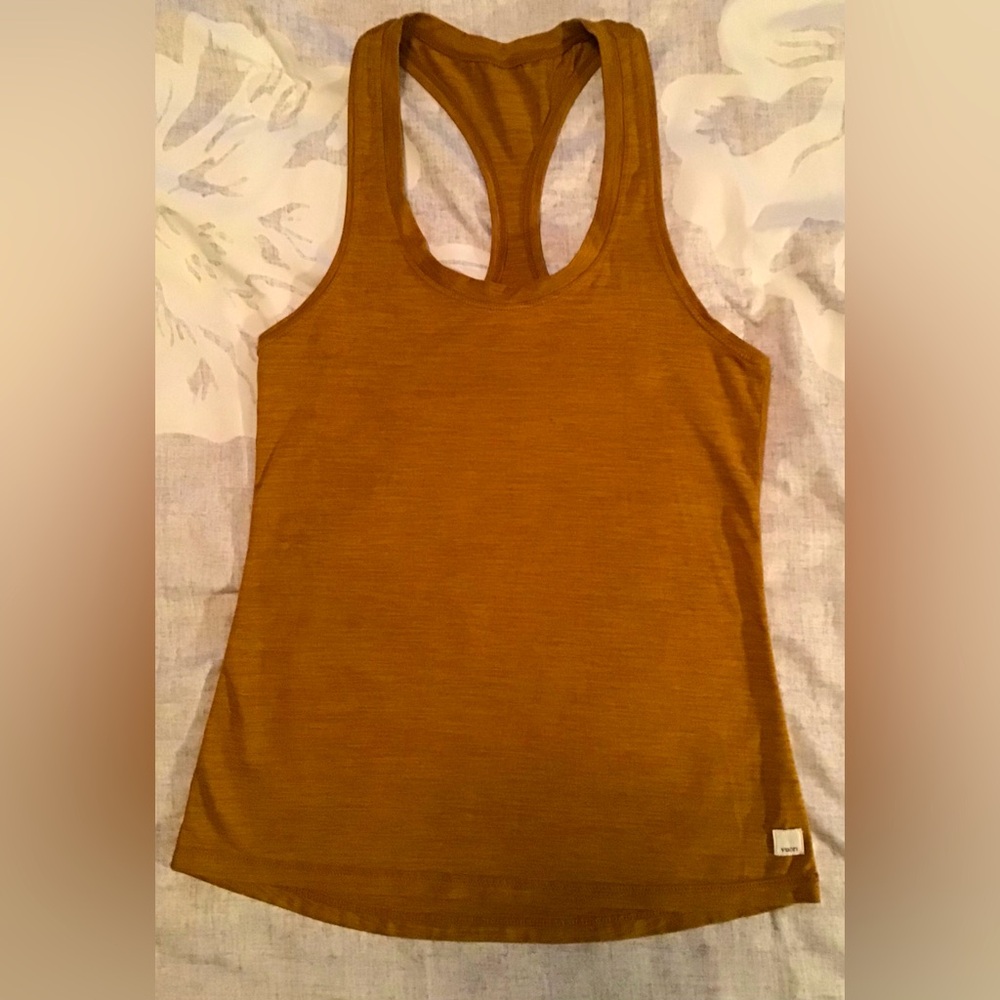 Vuori Lux Tank in Spicy Mustard Color
